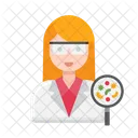 Microbiologist Female Female Microbiologist Icon