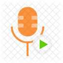 Microfone Virar Tocar Ícone