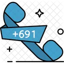 Micronesia Country Code Phone Code Icon