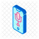 Dictaphone Phone Isometric Icon