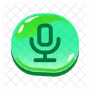 Button Glossy Microphone Icon