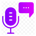 Microphone Podcast Message Icon