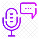 Microphone Podcast Message Icon