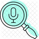 Microphone Search Magnifier Icon