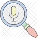 Microphone Search Magnifier Icon