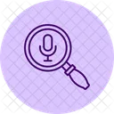 Microphone Search Magnifier Icon