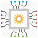 Microprocesador Microchip Circuito Icono