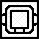 Microprocessador Microchip Chip Ícone