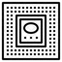 Microprocesseur Integre Circuit Icône