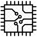 Puce CPU Microprocesseur Puce Processeur Icône