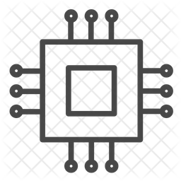 Microprocessor Icon - Download in Line Style