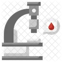 Microscope Blood Test Research Icon