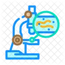 Microscope Worm Parasite Icon