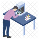 Microscopic Research Lab Experiment Laboratory Test Icon