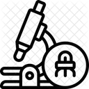 Investigación con microscopio  Icono