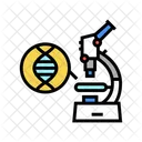 Prueba de adn con microscopio  Icono