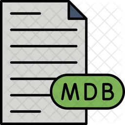 Microsoft Access Database Icon - Download in Colored Outline Style