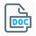 Microsoft Word Doc File Format Icon
