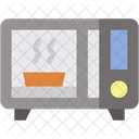 Microwave Heating Cooking Icon