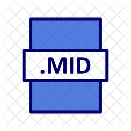Mid Icon - Download in Colored Outline Style