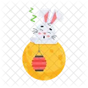 Mid Autumn Moon Festival Moon Rabbit Icon