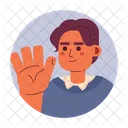 Greeting Hand Hi Hello Icon