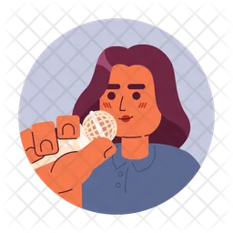 Middle eastern professional lady speaker  Icon