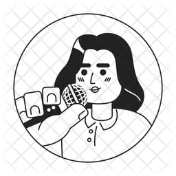 Middle eastern professional lady speaker  Icon