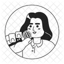 Middle Eastern Professional Singer Speaker Speaking Into Microphone アイコン