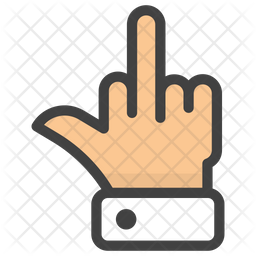 Middle Finger Emoji Icon Of Colored Outline Style Available In Svg Png Eps Ai Icon Fonts