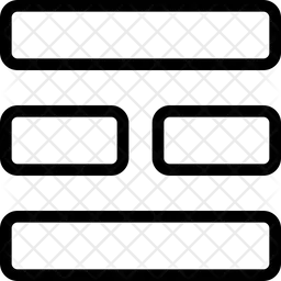 Middle Horizontal Grid  Icon