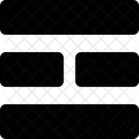 Middle Horizontal Grid Icon