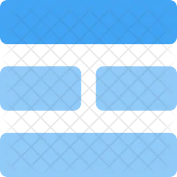 Middle Horizontal Grid  Icon