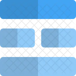 Middle horizontal grid  Icon
