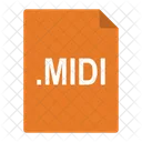 Midi、ファイル、フォーマット アイコン