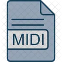 Midi Arquivo Formato Ícone