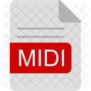 Midi Archivo Formato Icono