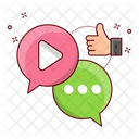 Midia Social Video Marketing Ícone