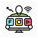 Mídia social  Ícone