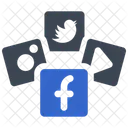 Redes Sociais Youtube Facebook Icon