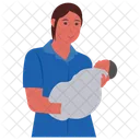 Midwife Nurse Postpartum Care Icon