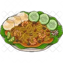 Mie Aceh Delicious Traditional Icon