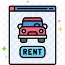 Auto Mieten Fahrzeug Mieten Auto Symbol