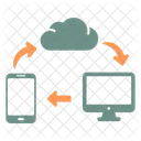 Migracao De Dados Nuvem Computacao Em Nuvem Ícone