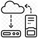 Migracion De Datos En La Nube Transmision De Datos Copia De Seguridad Del Sistema Icono