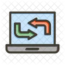Cloud Migrating Database Server Icon