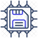 Mikrochip Prozessorkarte Mikroprozessor Symbol