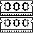 Mikroprozessor Mikrochip Platine Symbol