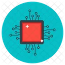 Mikroprozessor Prozessorchip Integrierter Schaltkreis Symbol