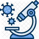 Mikroskop Virus Forschung Symbol